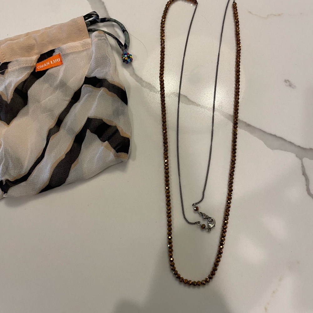 Chan Luu Bronze Bear Necklace. Never worn
